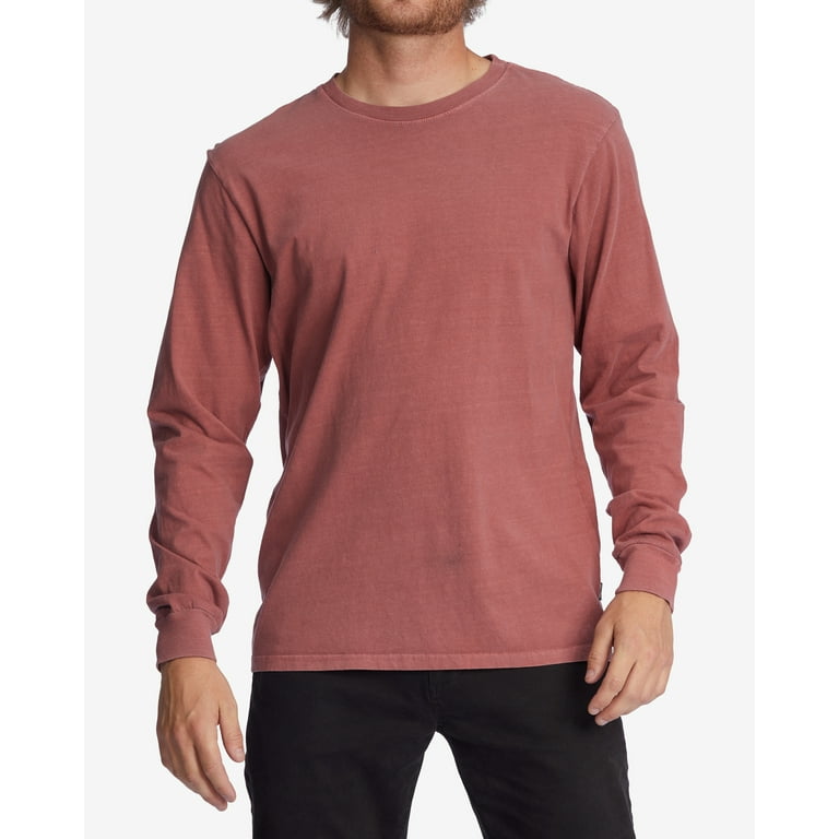 Billabong Men s Essential Wave Vintage Washed Premium Long Sleeve Tee T Shirt XX Large Faded Rose Walmart