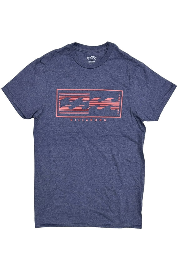 Men's Inverse Stripes Premium Tee T-Shirt in Blue Indigo Heather (Medium, Indigo Heather)