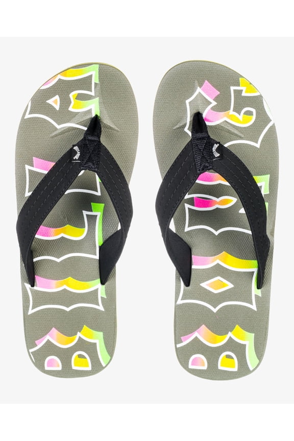 Men's Open Toe Sandals ~ All Day Theme Military Grey