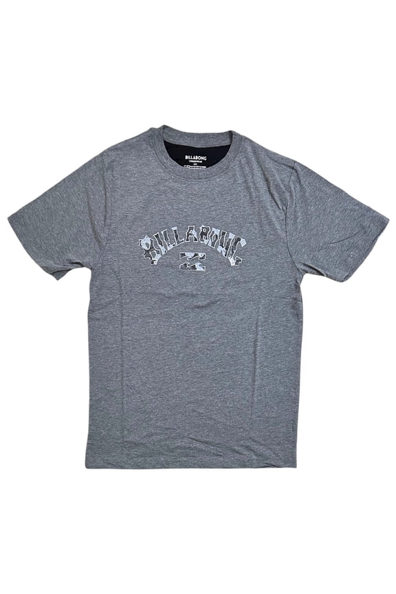 Men's T-Shirt Arch Logo Super Soft Stretchy Loungewear Tee (Large, Heather Grey)