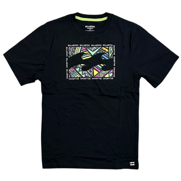Billabong Men's T-Shirt Box Logo Super Soft Stretchy Loungewear Tee (X-Large, Black)