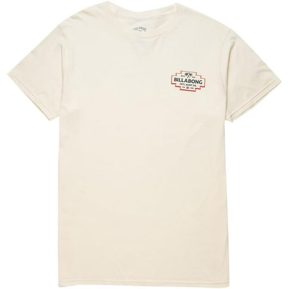 Billabong Men's T-Shirt Hacienda Short Sleeve Crewneck Tee (Medium, Cream)