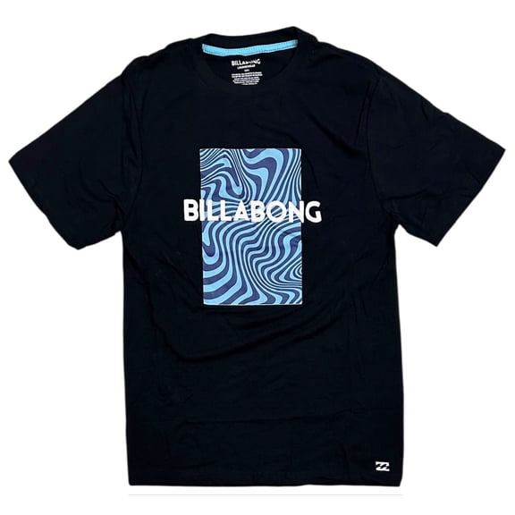 Billabong Men's T-Shirt Spiral Logo Super Soft Stretchy Loungewear Tee (Small, Black)
