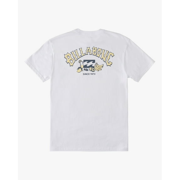Billabong Men's Theme Arch Fill Premium Tee T-Shirt in White (Small, White)