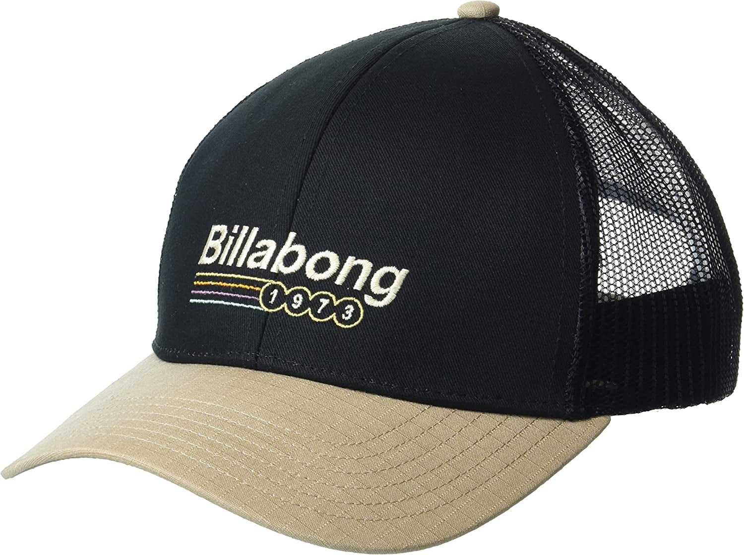 キャップ BLACKBLOND Bibbidi Sketch Logo Trucker Mesh Cap Black 241CP0 Billabong Men's Walled Retro Embroidered Logo Established