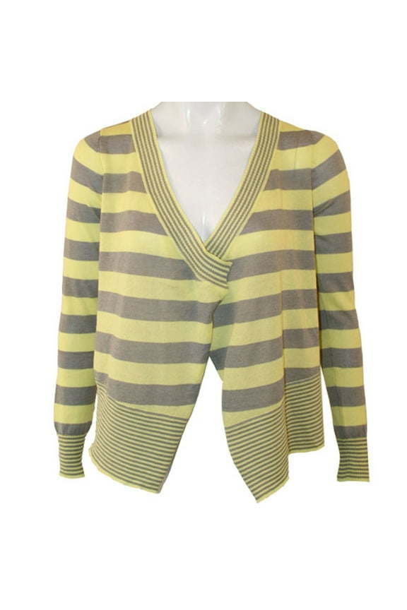 - On Deck Citrus Yellow Juniors Cardigan Sweater