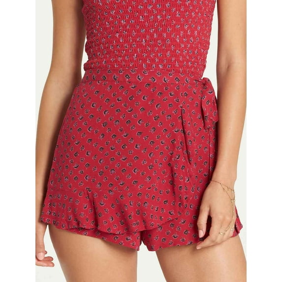Billabong Juniors' Skirt Flirt Printed Skort Crimson M