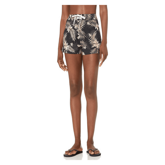 Billabong Women's Standard Safari Nights Fixed Waist Boardshort, Black Pebble, 1