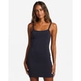 thumbnail image 1 of Billabong Women's Summer Babe Stretchy Rib Knit Sleeveless Bodycon Mini Dress (X-Small, Black Pebble), 1 of 5