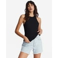 thumbnail image 1 of Billabong Women's Tomboy Stretch Ribbed Tank Top Tee T-Shirt (Small, Black), 1 of 5
