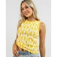 thumbnail image 1 of Billabong Women's X Smiley Little Smiles Tank Top Tee T-Shirt (X-Small, Brighter Days (Light Orange/White)), 1 of 5