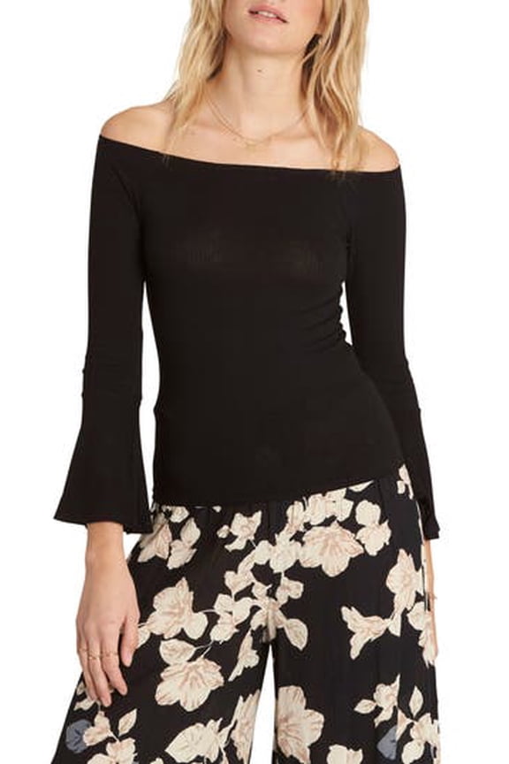 Womens Out There Top Off Black XS