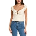thumbnail image 1 of Billabong womens  Everything Rosy Knit Top, m, Beige, 1 of 3
