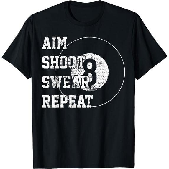 Billard Billiards 8 Eight Ball Retro Gift T-Shirt