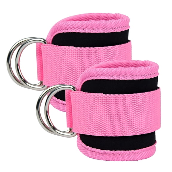 Billbianc Adjustable Polyester Ankle Straps for Cable Machine Kickbacks (2 Pack)