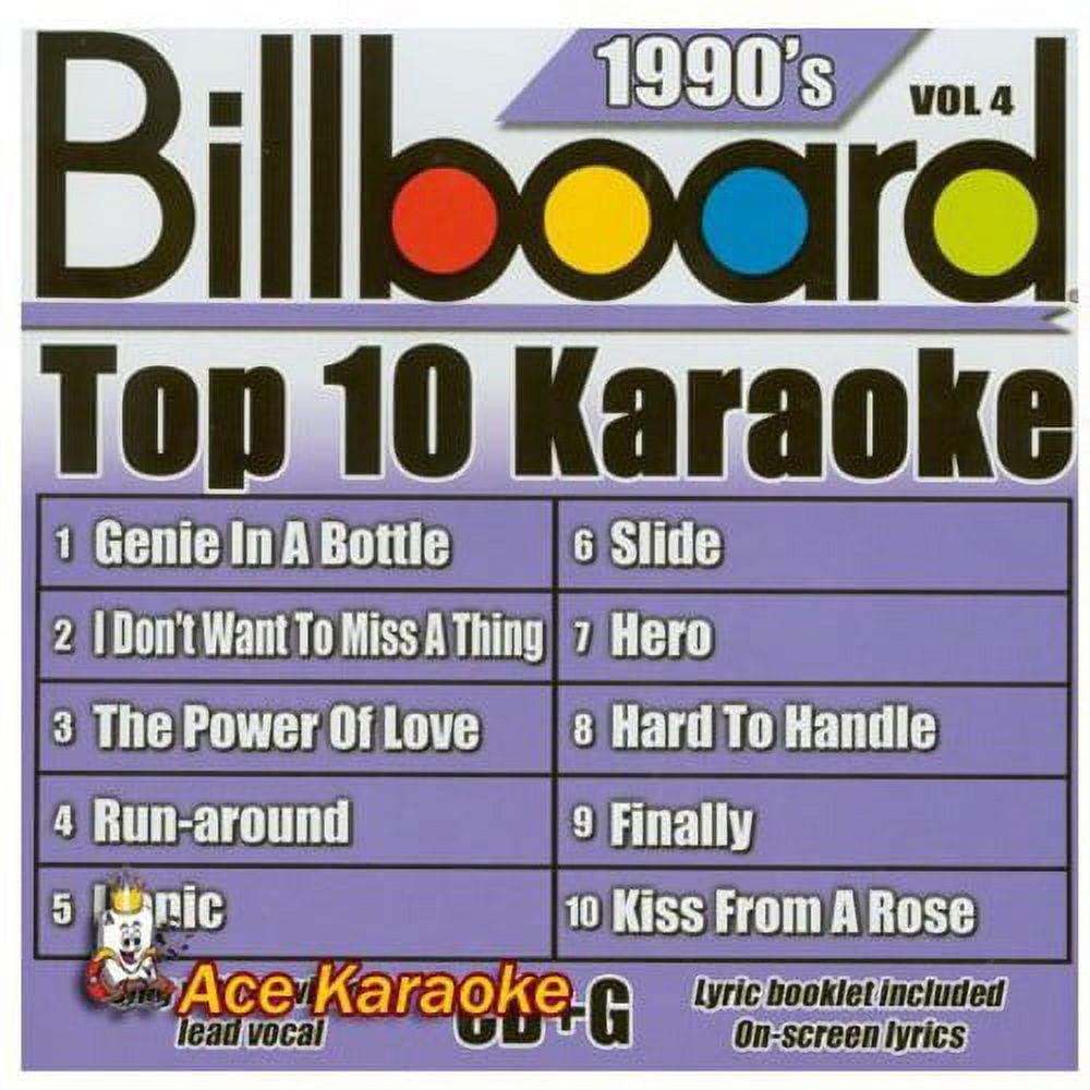 BILLBOARD KARAOKE Billboard Top-10 Karaoke - 1990's Vol. 4 (10+10-song CD+G)