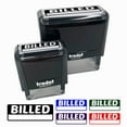 thumbnail image 1 of Billed with Blank Space Fill-in Invoiced Self-Inking Rubber Stamp Ink Stamper for Business Office - Green Ink - Large 2-2/4 Inch, 1 of 7