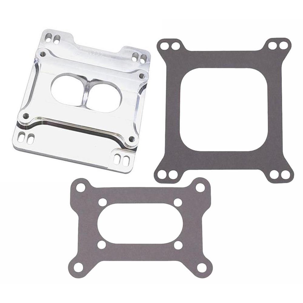Billet Aluminum 2Barrel Carburetor Spacer Kit, Dual Plane