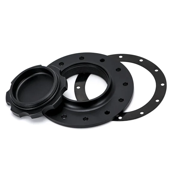 Billet Aluminum Easy Fill Fuel Cell Gas Cap With 12 Hole Cell Bung & Gasket BK