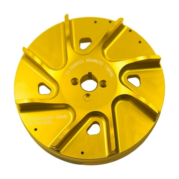 Billet Flywheel For Predator 212cc Hemi For Predator Hemi Engines ONLY Advance timing of approximately 34 Degrees Minibike Performance Parts(Gold)
