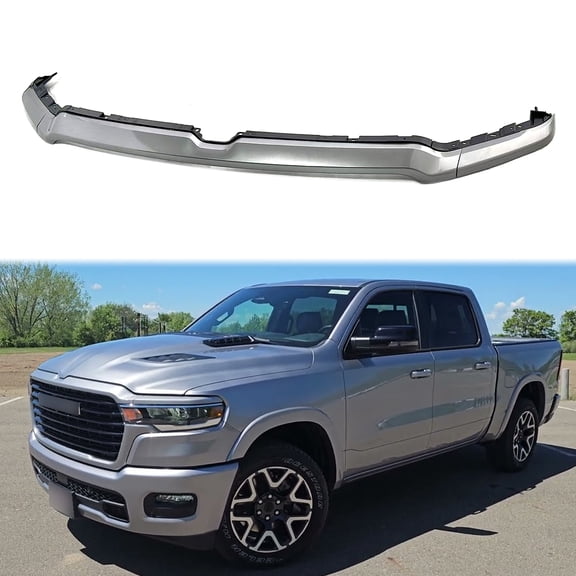 Billet Silver Fit RAM 1500 2025-2026 Front Upper Grille Molding Grill Trim Replace