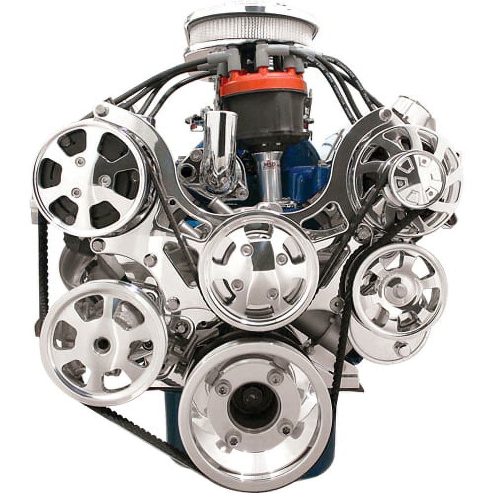 Billet Specialties Pulley Kit SBF Tru Trac Black P/S & A/C Billet Specialties Pulley Kit SBF Tru Trac Black P/S & A/C