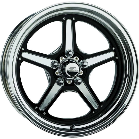 Billet Specialties BRS035406122N 15 x 4 in. Street Lite Black Wheel for 2.25 in. Back Spacing
