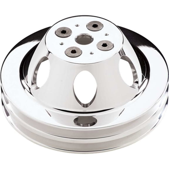 Billet Specialties Polished SBC 2 Groove Upper Pulley