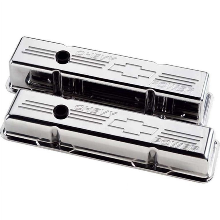 Billet Specialties Polished SBC Tall Valve Cover Chevy Power Billet Specialties Polished SBC Tall Valve Cover Chevy Power
