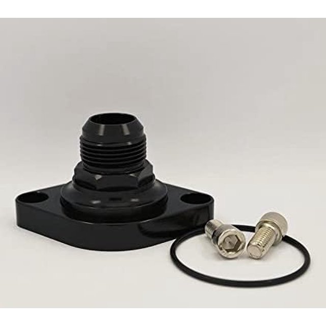 Billet Swivel Thermostat Housings Water NecK Chevy 0 Degree 16AN Black