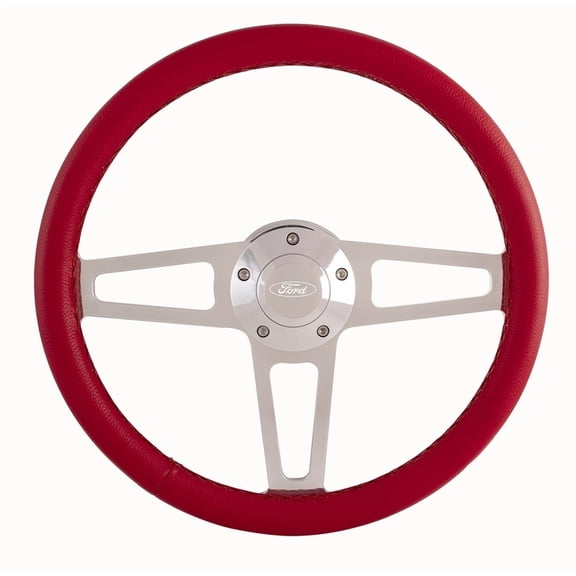 Billet T Series Red Wrap ped Steering Wheel