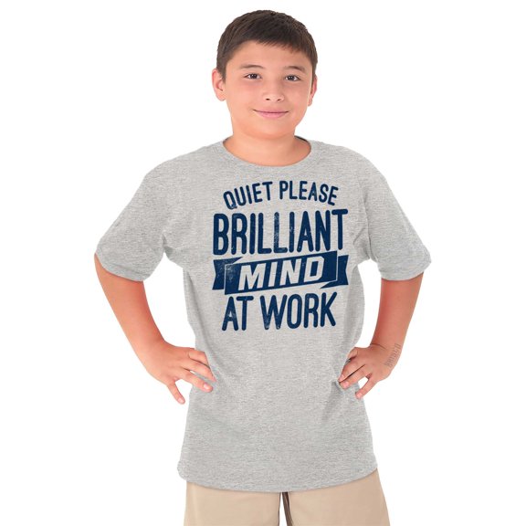 Billiant Mind Autism Awareness Crewneck T Shirts Boy Girl Teen Brisco Brands L