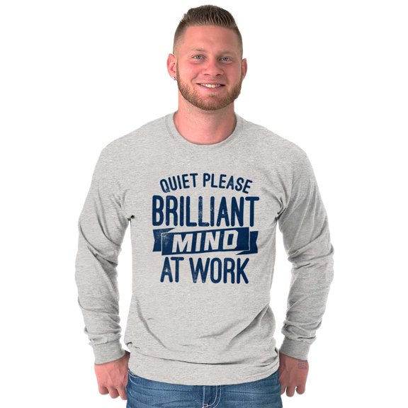 Billiant Mind Autism Awareness Plus Size Long Sleeve Graphic Tee Shirt Brisco Brands 3X