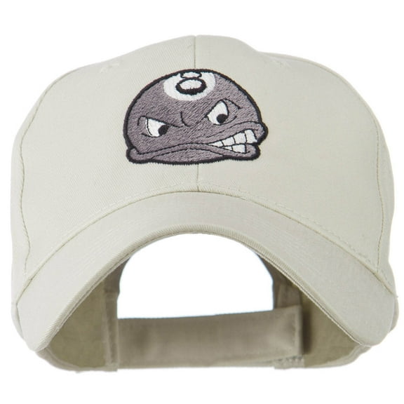 Billiard 8 Ball Face Embroidery Cap - Stone OSFM