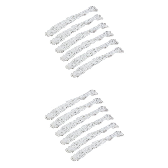 Nicehomfit Pool Table Pockets Easy Install Luxury Replacement Nets White 12Pcs
