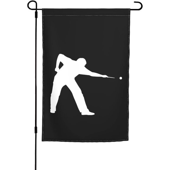 Billiard Ball Player Garden Flag 12x18 in Outdoor Flag