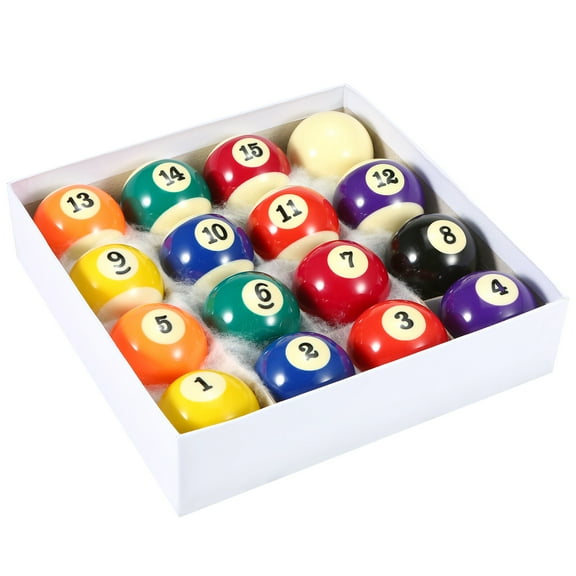 Billiard Balls,Set 16 Ball Synthetic Resin Pool Ball Set Size American Ball 16 Ball Durable Set Size American 52.5mm Pool Ball Balls Qisuo Siuke Mewmewcat
