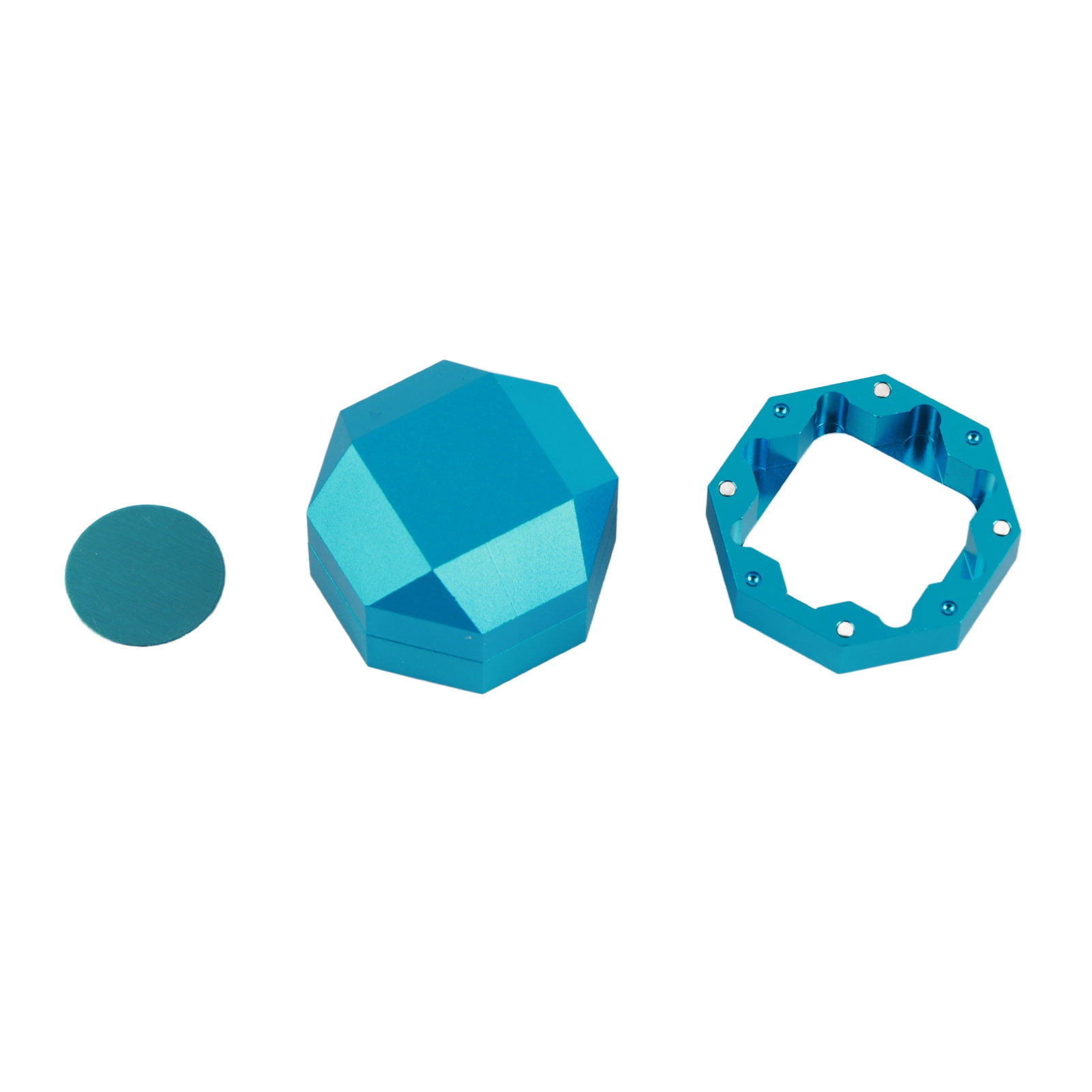 Billiard Chalk Holder Pool Cue Chalk Box Portable Octagon Three Layer Cue Tip Carrier