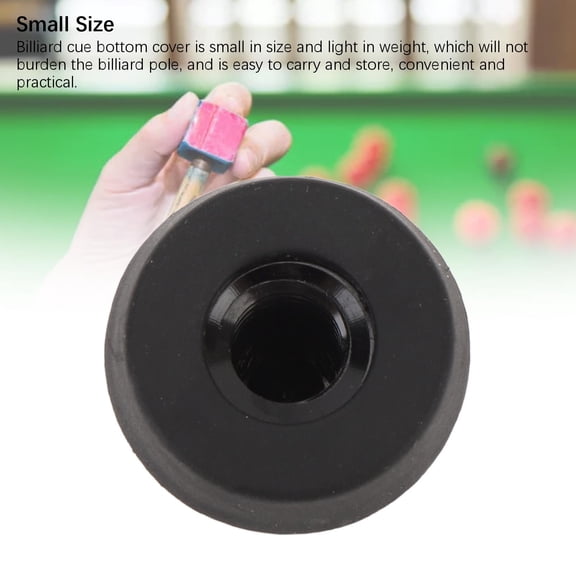 Billiard Cue Bottom Protector, Durable Rubber Plug Prevents Damage Extends Cue Life, Easy Install