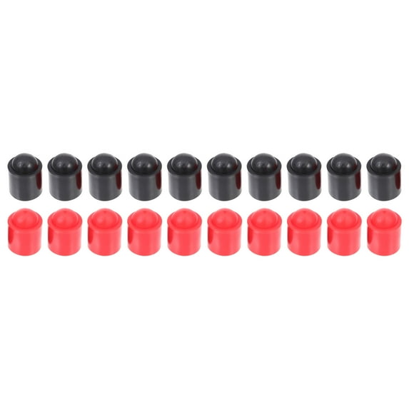 CIMAXIC Pool Cues End Covers Billiards Cue End Protectors Red 20pcs