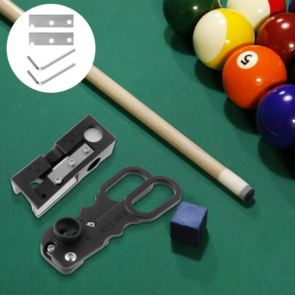 Billiard Cue Tip Shaper 11 in 1 Pool Cue Tip Repair Tool Easy to Replace Billiard Cue Tip Repair Tool Easy to Use Pool Stick Tip Shaper Portable for Billiard Players