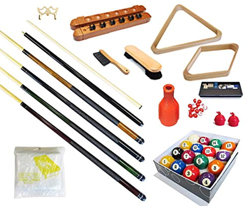Premium Billiard 32-Piece Wood and Plastic Pool Table Kit