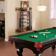 thumbnail image 1 of Billiard Pool Cue Stick Hanging Wall Mounting Rack, Pool Stick Holder, Holds 8 Pool Cue Stick 24 Balls, Billiard Ball Rack and Pool Ball - Brown, 1 of 7