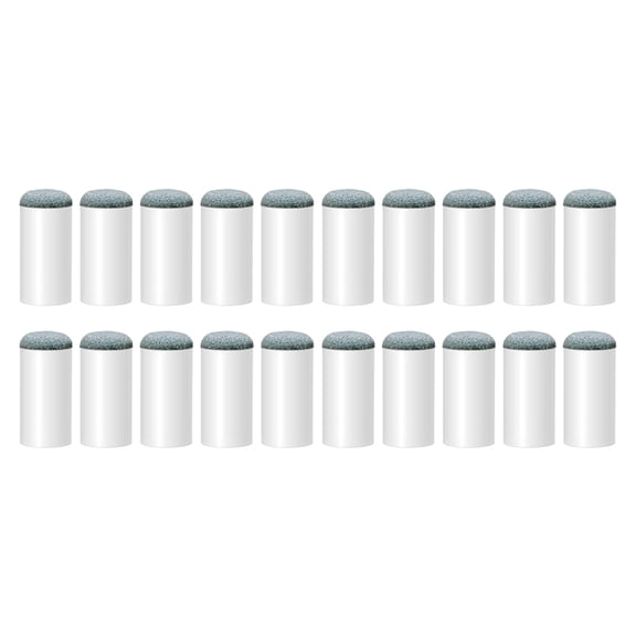 Billiard Pool Cue Tips, Durable Cue Tips Replacement, Slip on Pool Cue Repair Tips Kit Outer Diameter 12/13mm Billiard Pool Cue Stick Tips Screw on Tips, 1Pc, Easy to Install(White1,1.14x0.51")