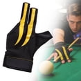 thumbnail image 1 of Billiard Pool Gloves for Left Hand 3 Finger, Splicing Process, Snooker Cue Sport Glove Popular Sizes for Men & Women, 1 Pcs, 8.26 Inches, 1 of 9