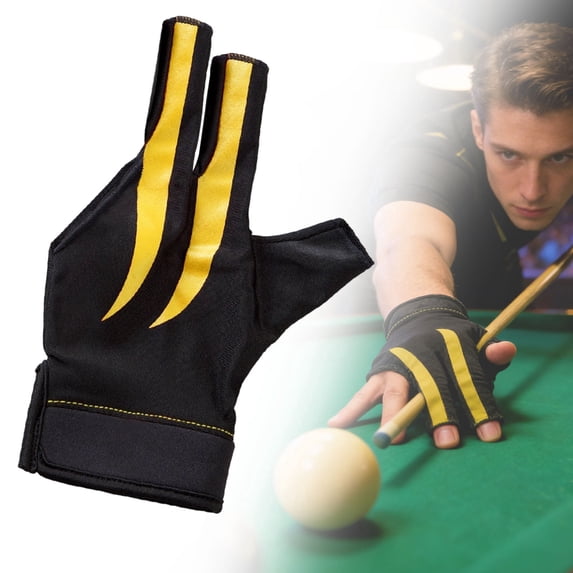 Billiard Pool Gloves for Left Hand 3 Finger, Splicing Process, Snooker Cue Sport Glove Popular Sizes for Men & Women, 1 Pcs, 8.26 Inches