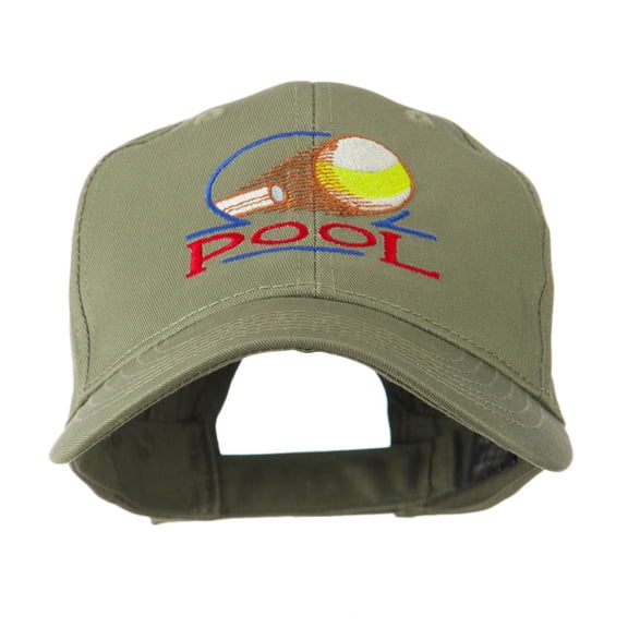 Billiard Pool Logo Embroidered Cap - Olive OSFM
