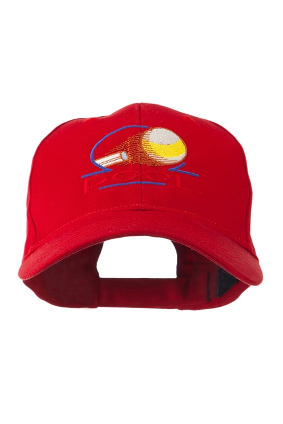 Billiard Pool Logo Embroidered Cap - Red OSFM