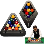 Billiard Pool Rack System, Gap Free Precision Ball Set for Perfect Breaks, Adjustable Solid Wood Triangle, Heavy Duty 8 Ball 9 Ball Rack Accessory