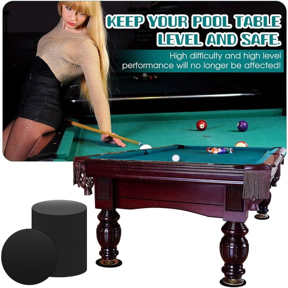 Billiard Pool Table Leg Shims, 3" Diameter Rubber Pool Table Leveling Kit Shims Foot Pad, Billiards Accessories Rubber Shims/Furniture Shims